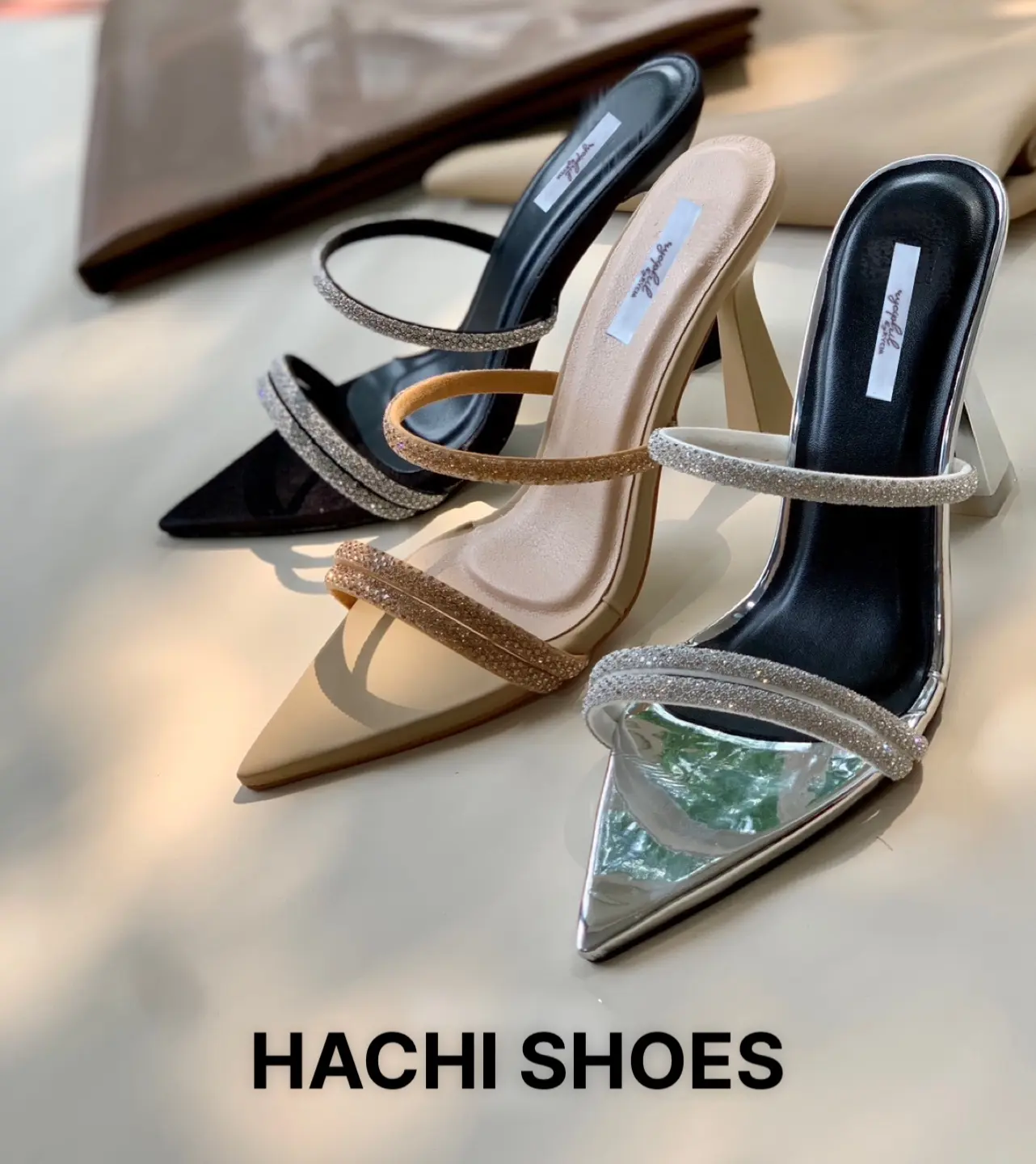DÉP GUỐC CAO GÓT NỮ DÂY XOÀN CAO 9CM C190 HACHI SHOES GiàY
