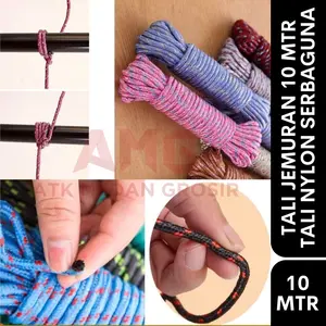 TALI JEMURAN NYLON 10 METER TALI TAMBANG SERBAGUNA