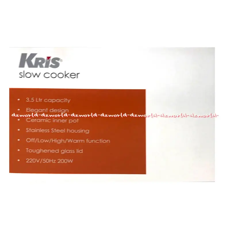 Kris Slow Cooker 3.5Liter Warna Silver Pemasak lambat Memiliki Tombol  Dapat Digunakan Mengatur Suhucrock Pot Krischer 3.5 L 3