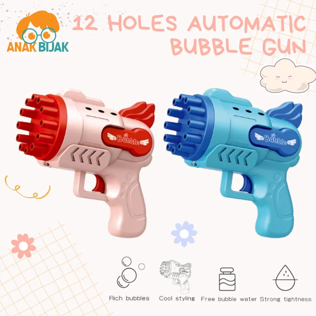 12 Holes Automatic Bubble Gun