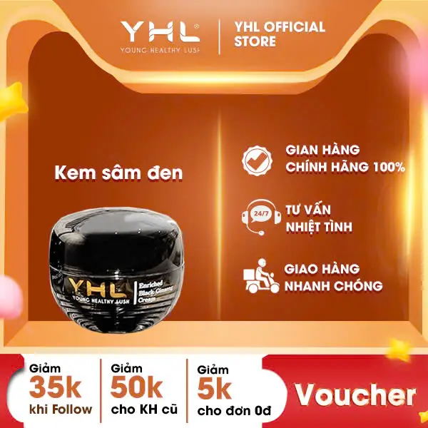 Kem nhân sâm đen giúp cấp ẩm, dưỡng làn da sáng và hỗ trợ đều màu da - Hộp 50gram