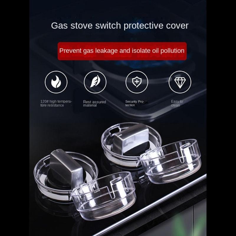 Product Introduction of Natural Gas Switch Protector Cooker Protector Gas Stove Knob Cover Security Protection Guard Switch Cover Non-slip Anti-dirty Stove Knob Protective Cover Kitchen 15