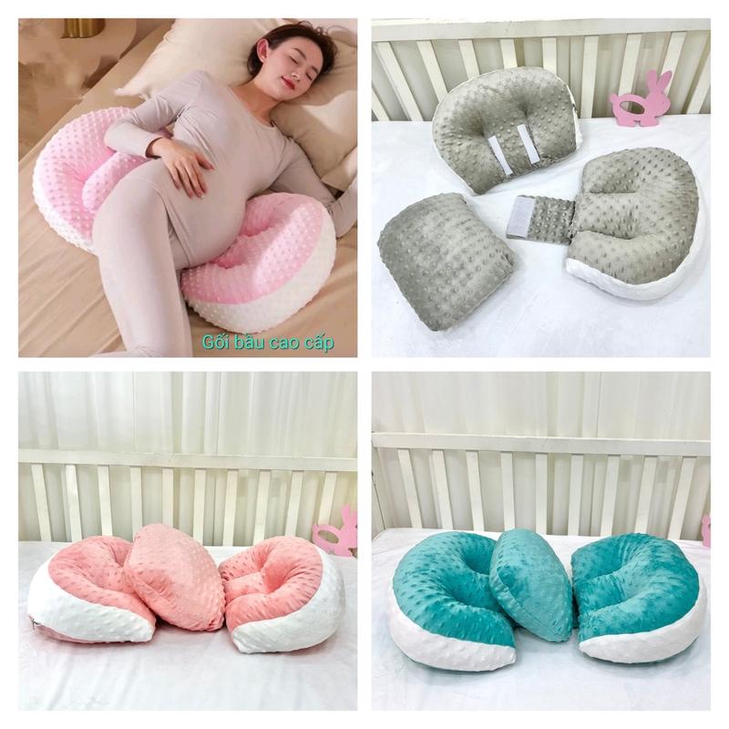  Gối bà bầu cánh tiên Gối bầu cao cấp 3Dmatxa  giảm đau lưng  mẫu mới bông 6d tinh khiết đã qua xử lý có miếng dán điều chỉnh kích thước bụng thoải mái giặt máy Gối Ngủ 
