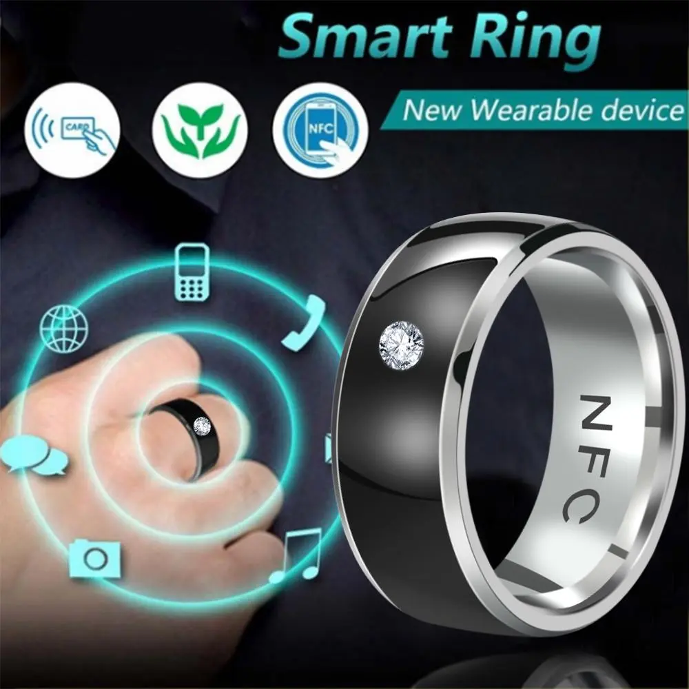 Waterproof Android Phone Equipment Technology Intelligent NFC Finger Ring Smart Wearable Connect