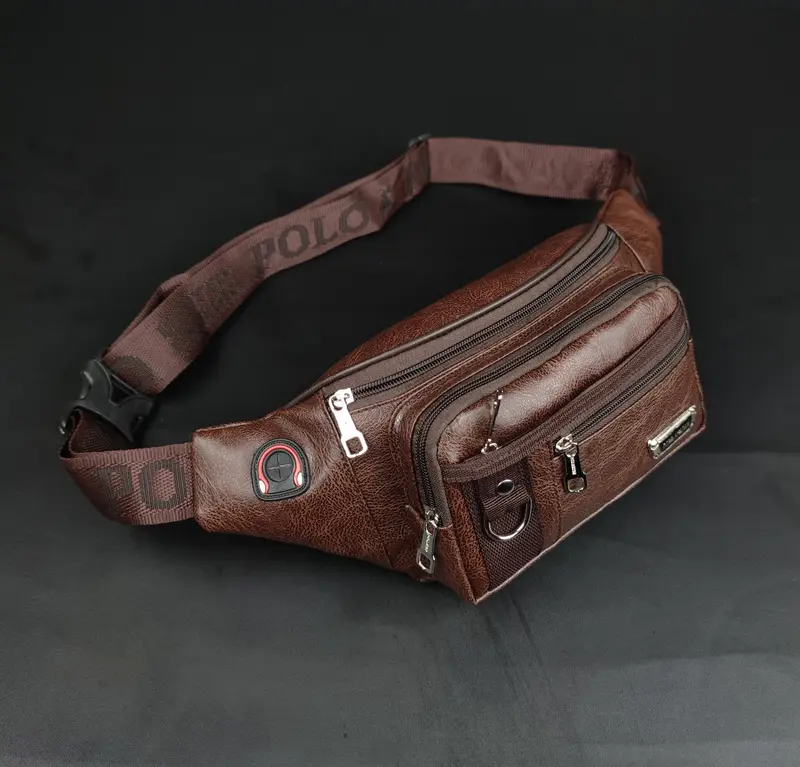 Tas Pinggang Kulit PU Polo Amstar Terbaru Waistbag Tas Selempang Bahu Pria 3