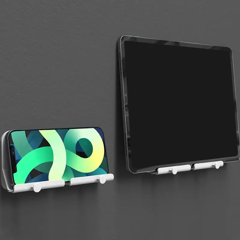 Wall Mount Holder Charger Hook Hanging Stand Bracket Dock For Smartphone Mobile Phone Tablet Holder Pasted On Wall