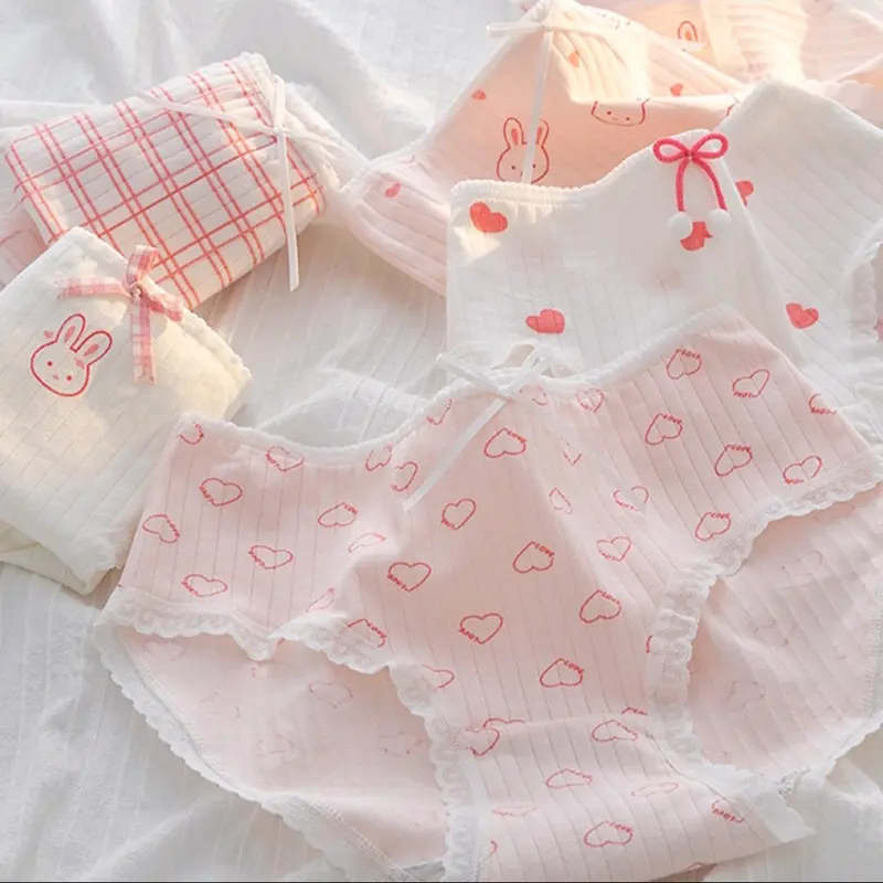 Celana Dalam Wanita Model Korea Cute Motif Katun 7