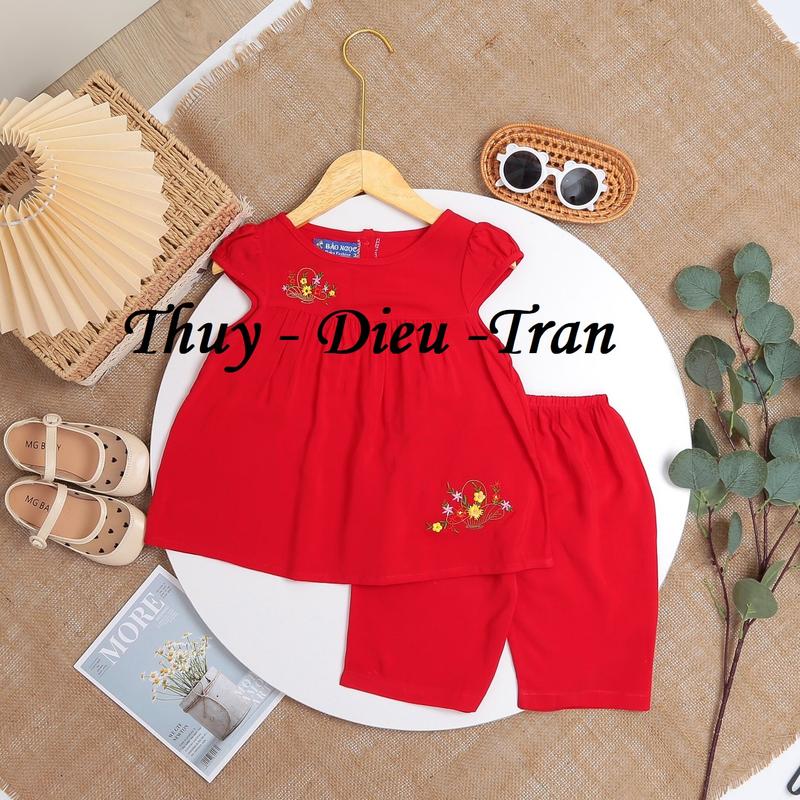 [HCM] Bộ lửng hiệu Bảo Ngọc cho bé gái 7-23 kg (Vải Tole/Lanh Công ty Việt Thắng)