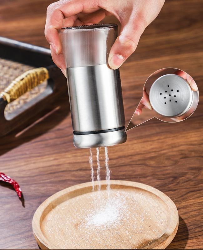 Lọ rắc muối tiêu  thủy tinh bọc nhựa pp 150ml loại tốt  - Dụng Cụ Rắc Gia Vị  - - dung cu rac muoi  tieu - lọ đựng muối