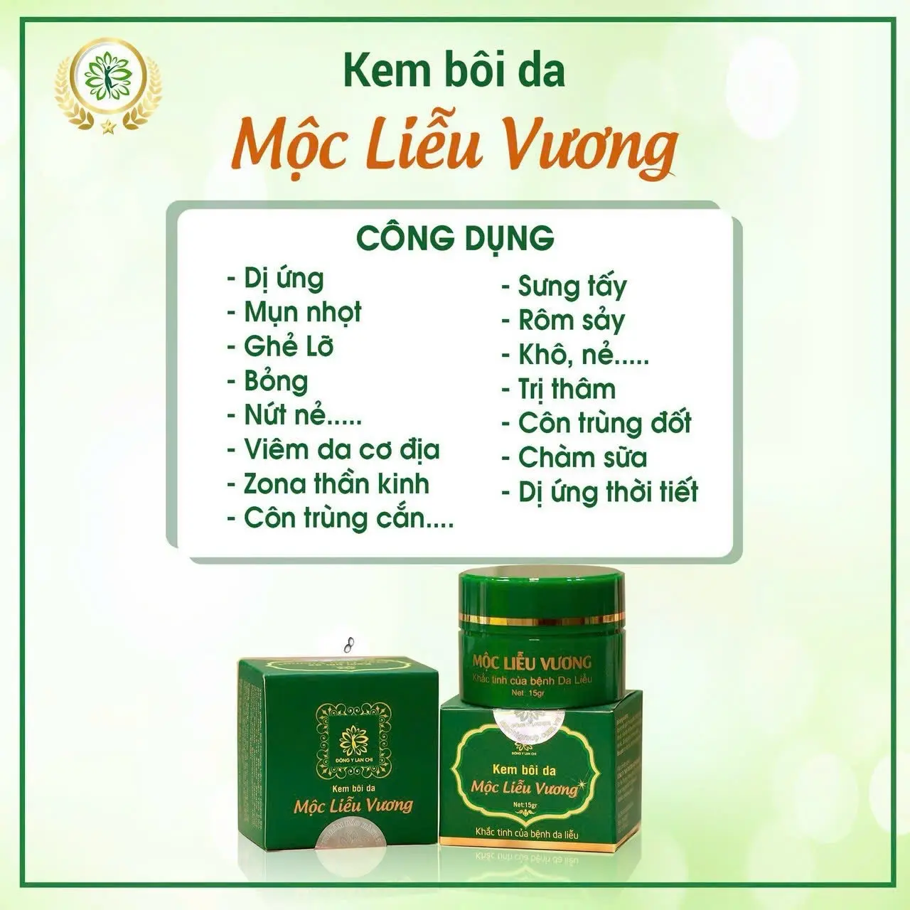 Kem bôi da Mộc Liễu Vương( tặng kèm Sữa rửa mặt tạo bọt nam)