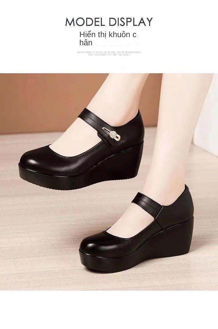 Product Introduction of Giày Da Nữ, Da Thật, Giày Đế Xuồng, Đế Mềm, Thích Hợp Cho Mẹ, Giày Da Nữ Trung Người Già Và Cao Tuổi, Thoải Mái, Hàng Mới Về 11