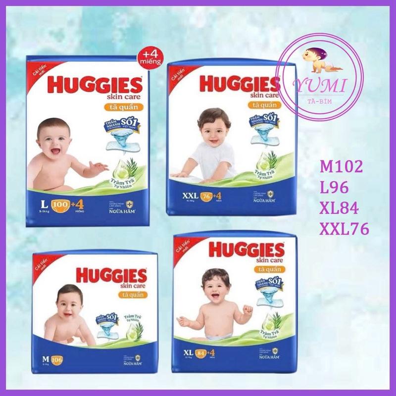 tã quần huggies M120/L96+8/XL84+4/XXL76+4 skin 5mm cho bé