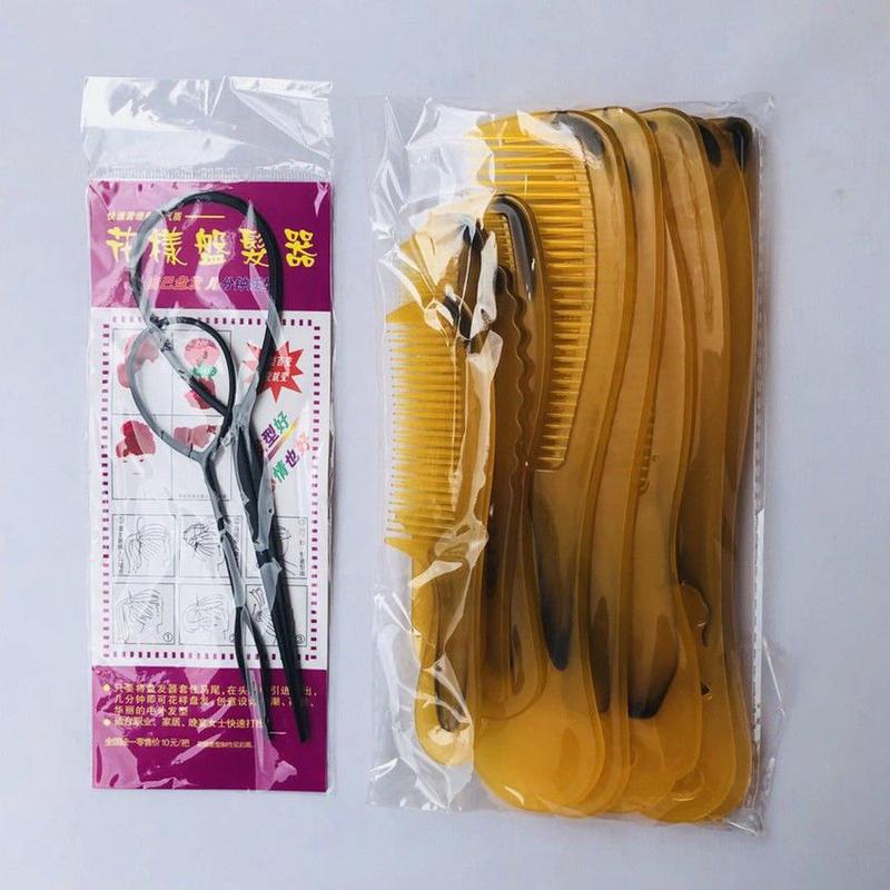 Product Introduction of 10 pieces of nylon comb with free shipping, unbreakable, thickened plastic household comb, professional hairdressing comb set, hairdressing comb 11