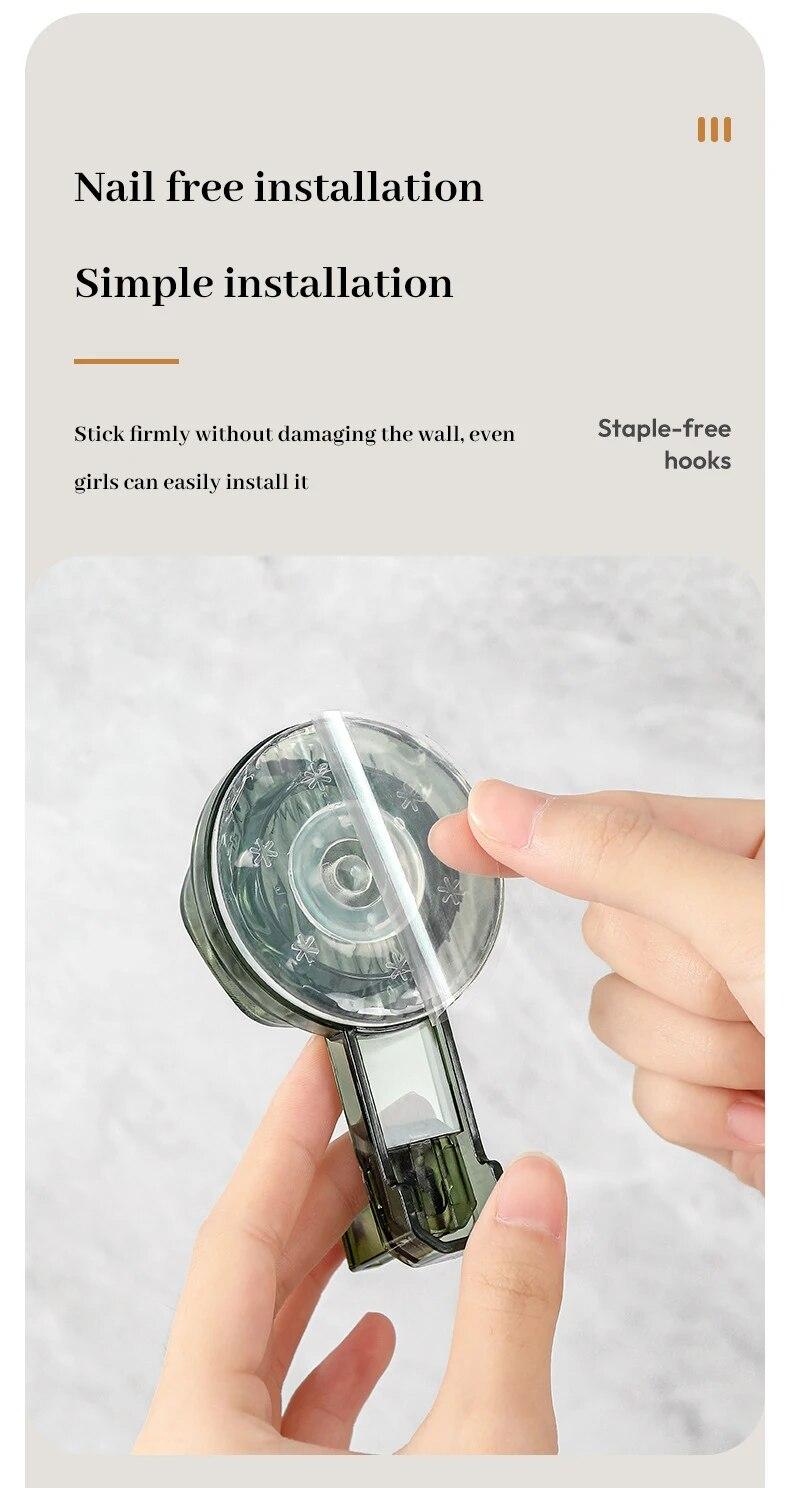 Product Introduction of 1pc Strong Suction Cup Hook with No Punching Hole Vacuum Adhesive on The Back of Bathroom Door No Trace Wall Adhesive Bathroom 26