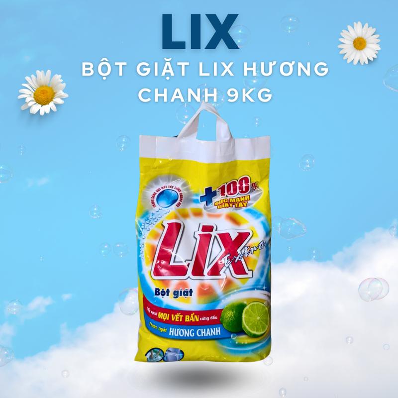  Bột Giặt LIX Extra Hương Chanh 9Kg - Tẩy Sạch Vết Bẩn Cực Mạnh  Làm Sạch Cực Nhanh - Lixco Việt Nam bột  giặt 