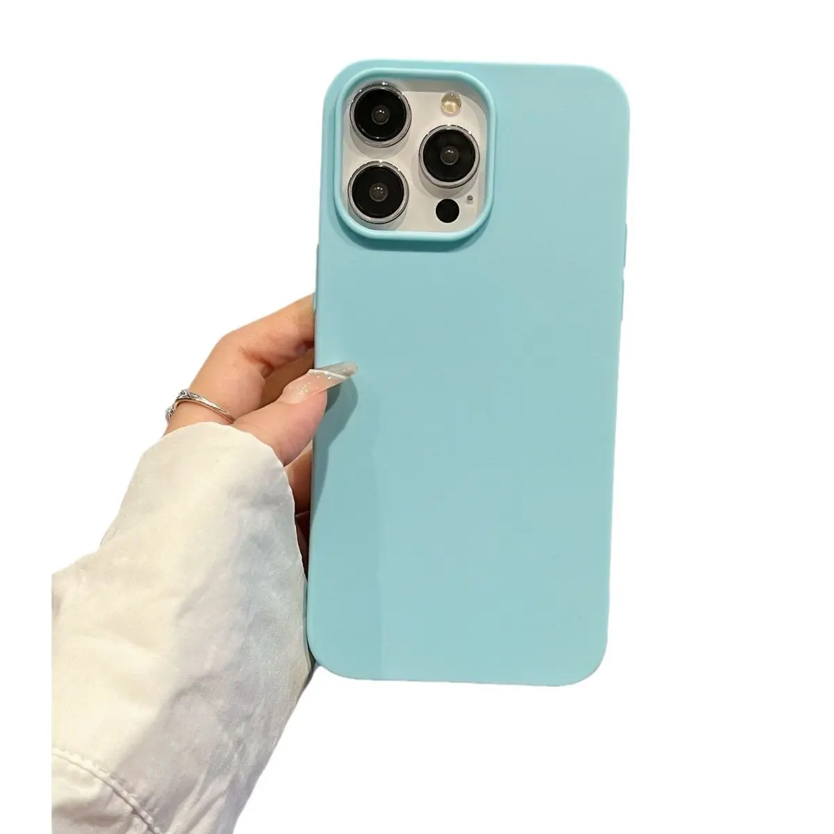 Sarung Telefon, Sarung Lembut Berkabut Warna Pepejal Mudah, untuk iPhone 16, Sarung Pelindung Apple 15, Sesuai untuk 14 / 13 / 12, Tahan Jatuh