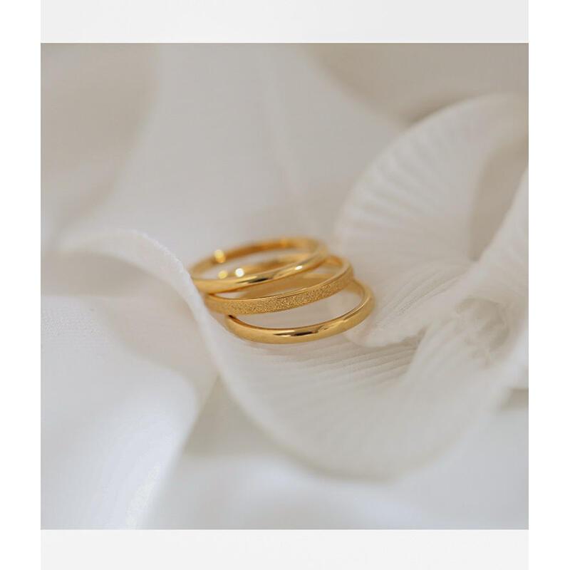 Product Introduction of Yuki's 3pcs New Fashion Rings For Women Jewelry Wedding Adjustable Opening Of Three-piece Suit Engagement Stainless Steel Three Ring Set 5