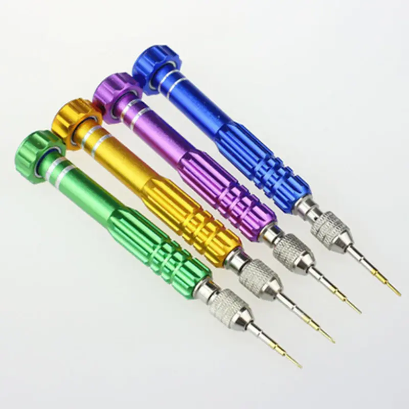 Tuốc nơ vít thép từ tính 5 trong 1, bit, dụng cụ sửa chữa cầm tay cho iPhone , đồng hồ, điện thoại 1