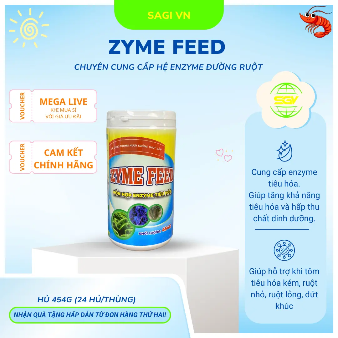 SAGI - ZYME FEED  (Trộn chung PT-PLUS) -	Hủ 500g