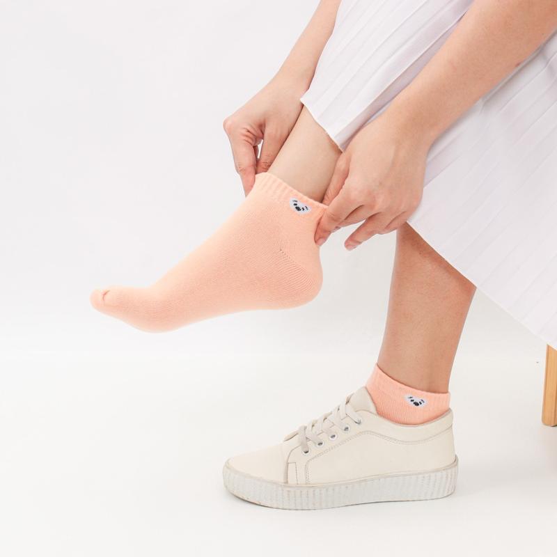 Product Introduction of LUSINAN Kaus kaki dewasa pendek Matakaki Panda kaos kaki ankle cute wanita remaja dewasa Katun Putih dan banyak warna Nyaman Hitam Coklat dan banyak warna 2