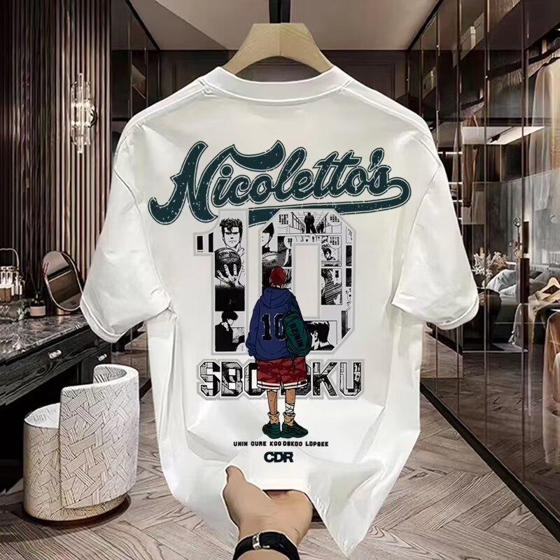 Áo Thun Cho Nam, Hàng Mới Về Năm 2024, Chất Liệu Cotton Nguyên Chất, Thời Trang, Dáng Rộng Vừa Vặn, Áo In Hình Thường Ngày Quần Áo Nam, Áo Thun ngắn Tay, SR0202 Menswear