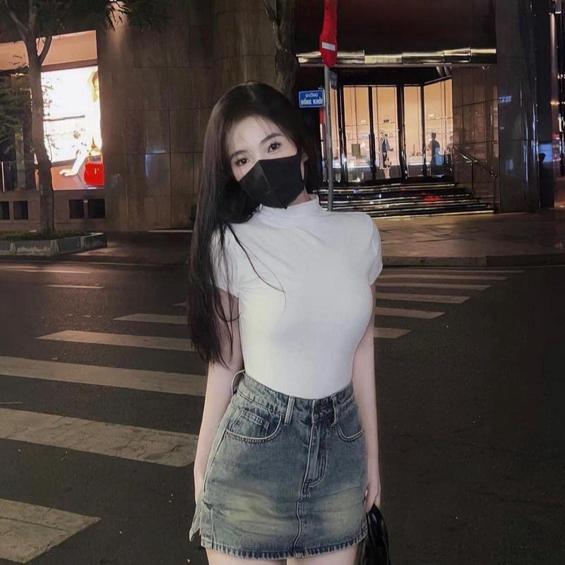 ÁO CỔ 3P TAY HẾN VẠT BẦU tôn dáng co giãn BIGSIZE Nữ