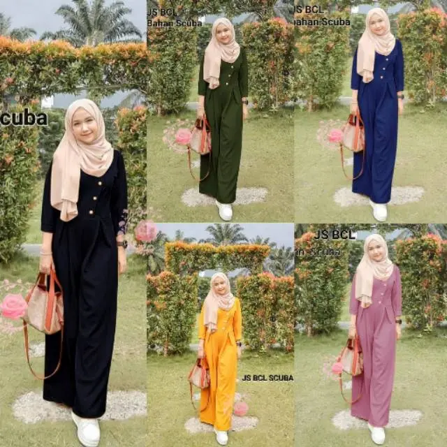 JUMPSUIT BCL SCUBA/ JUMPSUIT BAHAN SCUBA TEBAL/ JUMPSUIT WANITA FASHION MUSLIM/ JS JUMBO BEST SELLER