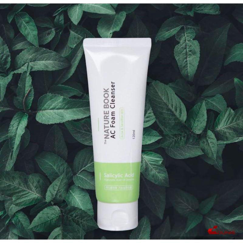 Sữa Rửa Mặt cho da mụn Nature Book Mall Chăm Sóc Da giúp Dưỡng Ẩm Da sáng da dành cho cả nam & nữ  120ml sữa _ 3