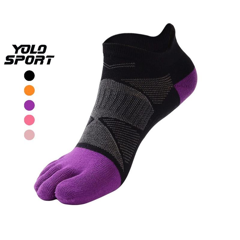 Tất Xỏ 5 Ngón Cotton 100% Vớ Năm Ngón Thể Thao Chạy Bộ Marathon Chuyên Nghiệp Có Tựa Lưng Cao Cấp Chống Ma Sát Trầy Xước Nam Sport Chạy Xe Đạp