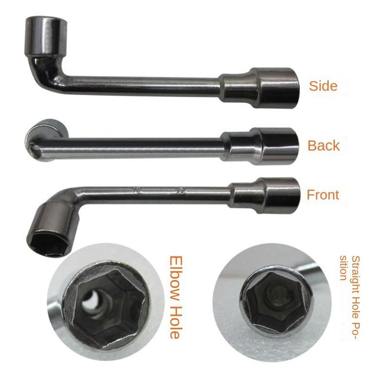 Product Introduction of Durable L-shaped Hardware Tools Elbow Milling Mouth Socket Wrench Portable 7-shaped Perforated Wrench 17