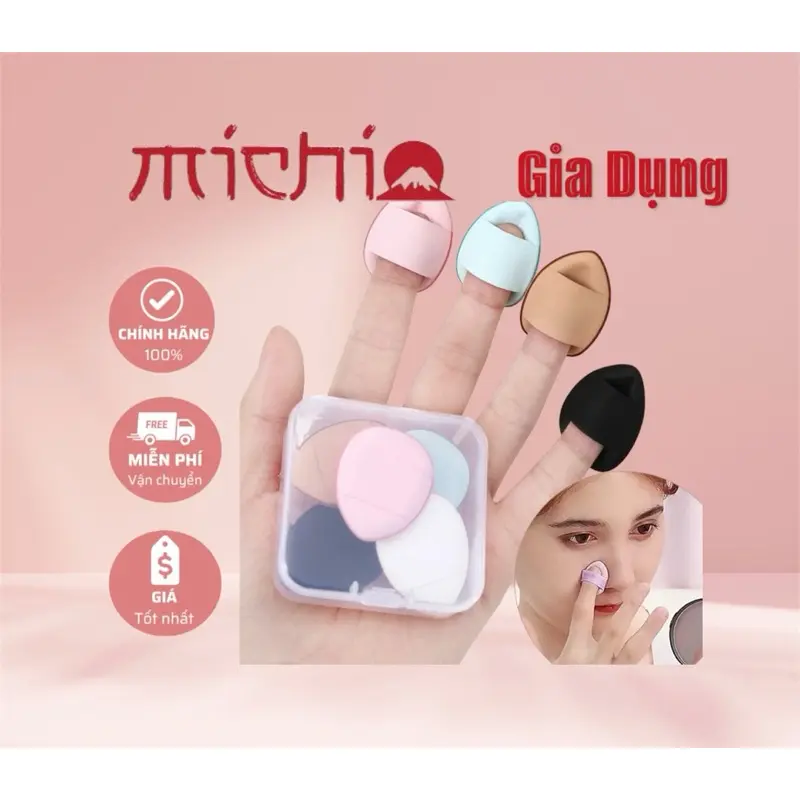 Mút Tán Kem Nền Che Khuyết Điểm Bằng Ngón Tay Mini
