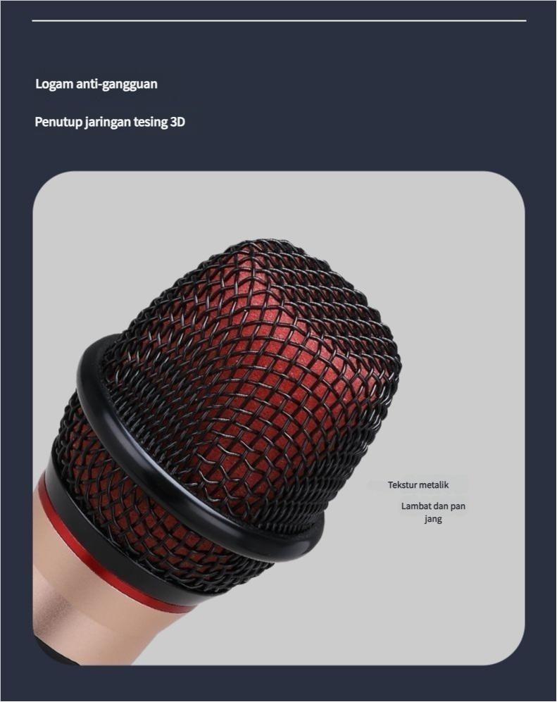 Product Introduction of High-Quality Sound Card, Dual Microphone, Suitable for Home and Car Karaoke, Wireless Microphone, Bluetooth Speaker, Microphone Set, Dual Car and Home Use, Singing and Speaker 11