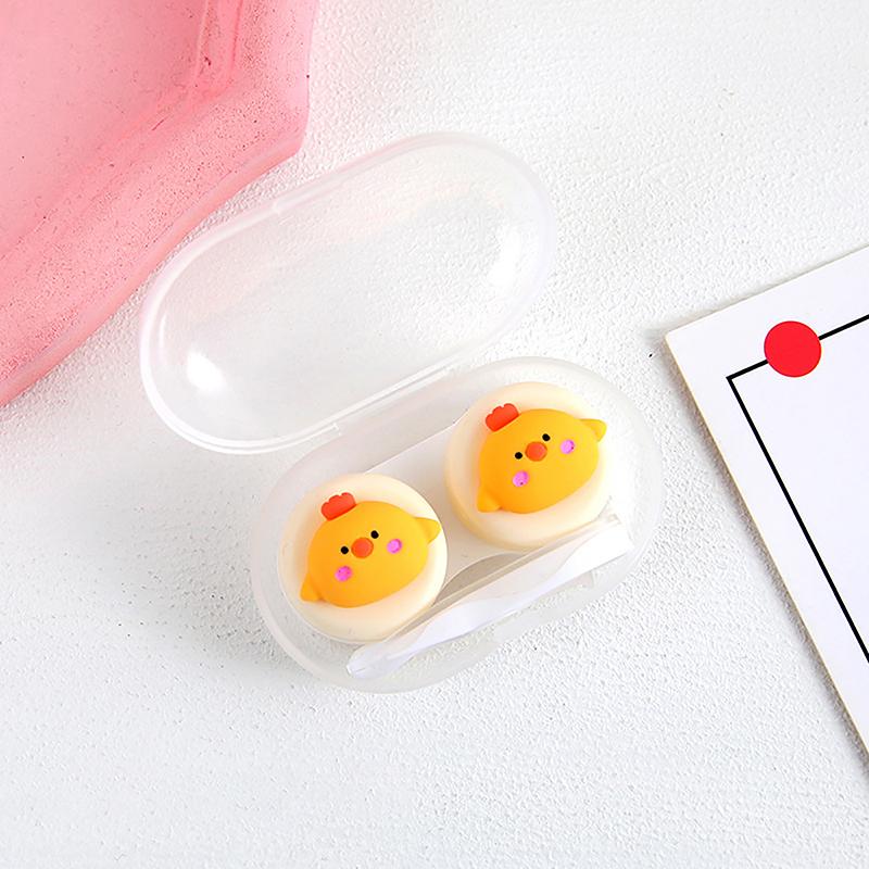 Product Introduction of Cartoon Animal Contact Lens Case Companion Box Cute Student Myopia Mini Contact Eye Portable Compact Storage Box Care Box 21