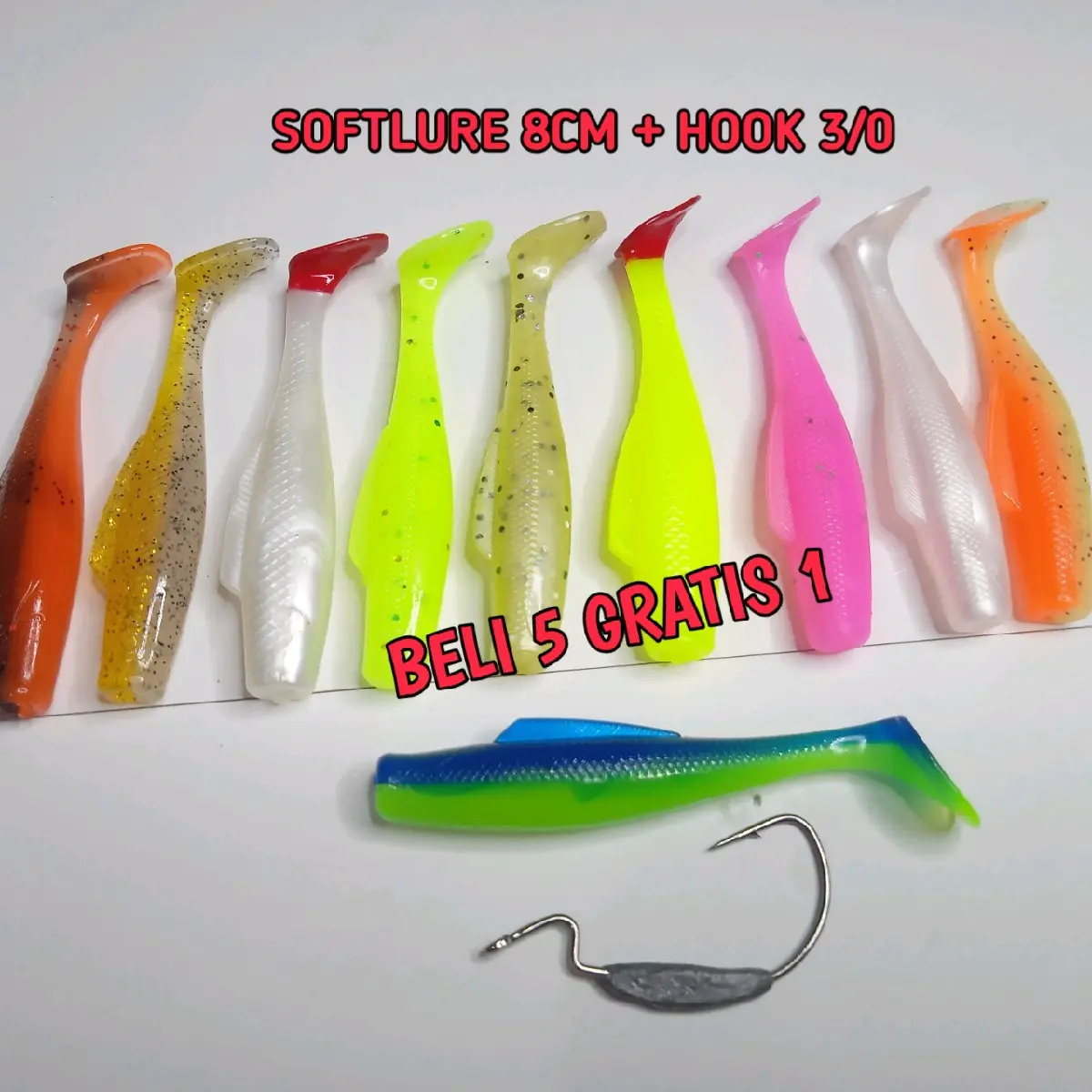 Softlure 8cm siap pakai