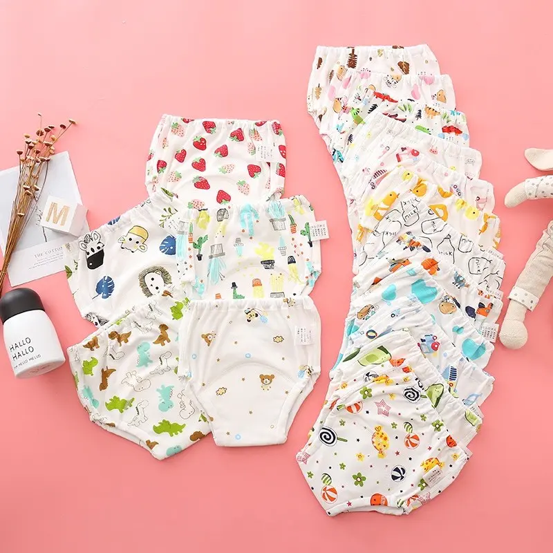 Leleoncare 6Layer Popok Celana Dalam Kain Cloth Diaper Clodi Toilet Training Pant Latihan Pipis Bayi Anak Baby 1