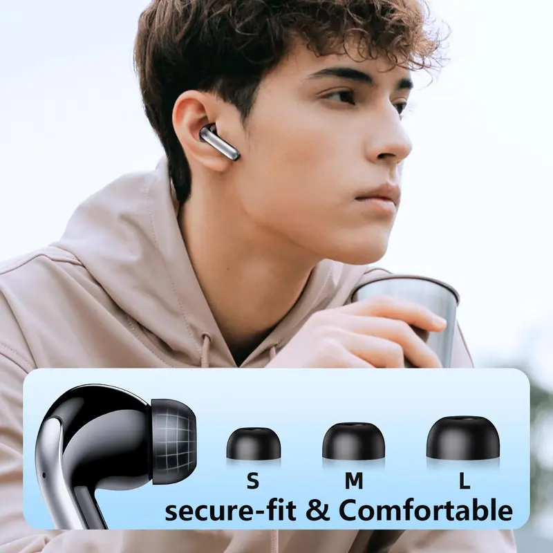 Wireless Earphone, in-ear Design Earphone with Charging Case, Noise Cancelling Earbuds for Gaming & Sports, Suitable for iPhone & Android, Audio 7