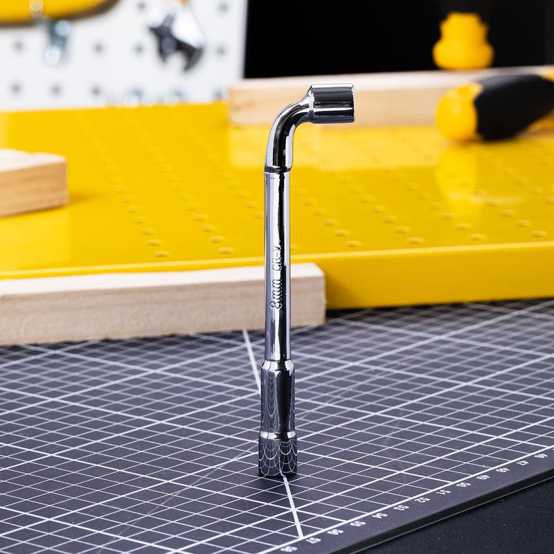Product Introduction of Deli 8 10 12 13 14mm CRV Steel L Type Socket Spanner L Wrench 6 Point Hand Tools Automotive Mechanical Tool 10