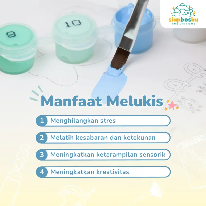 PAINT BY NUMBER 20x30 CM NCT COLLECTION KANVAS PAINTING KIT WITH FRAME SIAP LUKIS 3