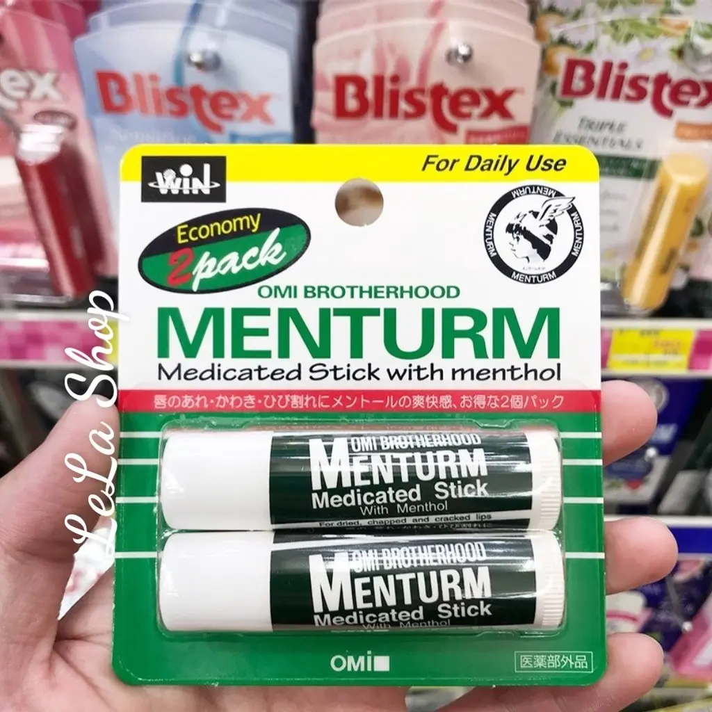 Son Dưỡng Môi Omi Menturm Nhật Bản (set đôi)