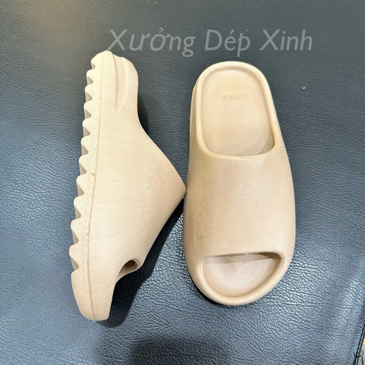 Dép quai ngang nam nữ bản Vân Nhám đế độn 4,5cm hottrend 2024 Đế Bằng Slipper Nhung Cao Su Đồng