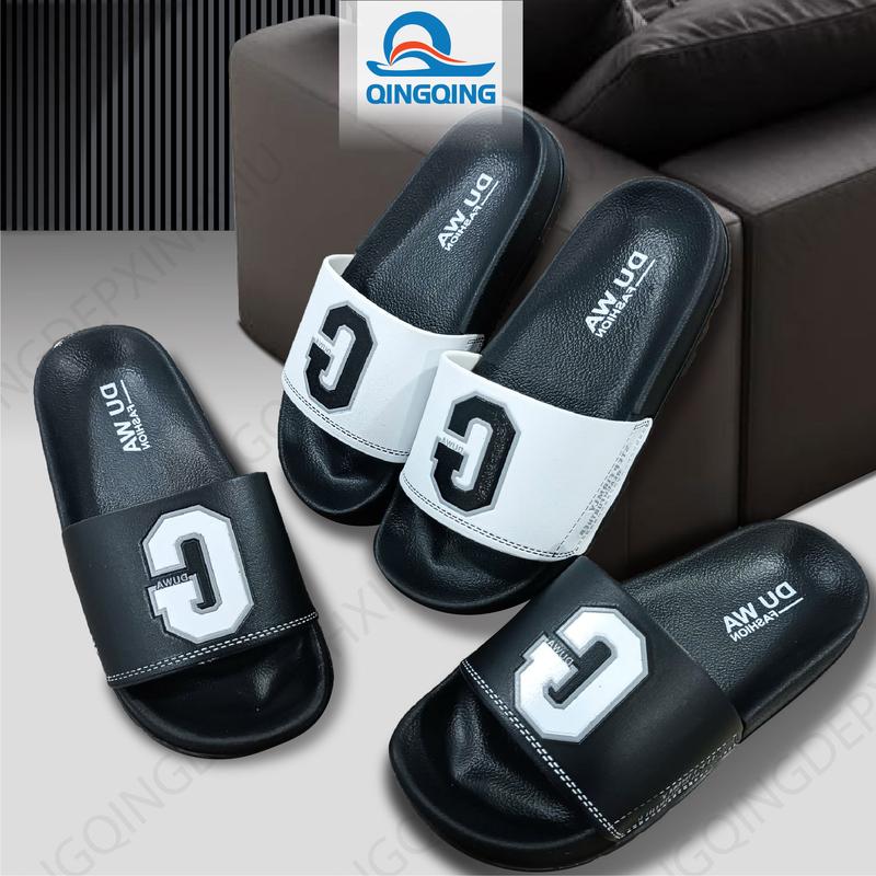Dép quai ngang nam nữ DUWA chữ G quai nút, Đế Bằng chống trơn năng động -Hàng Chính Hãng Slipper DéP
