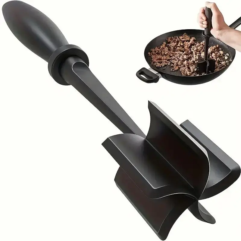 Meat Chopper, 1 Count Heat Resistant Meat Shredder, Meat Masher Grinder for Crafting Burgers, Beef, Turkey, and More, Kitchen Utensils