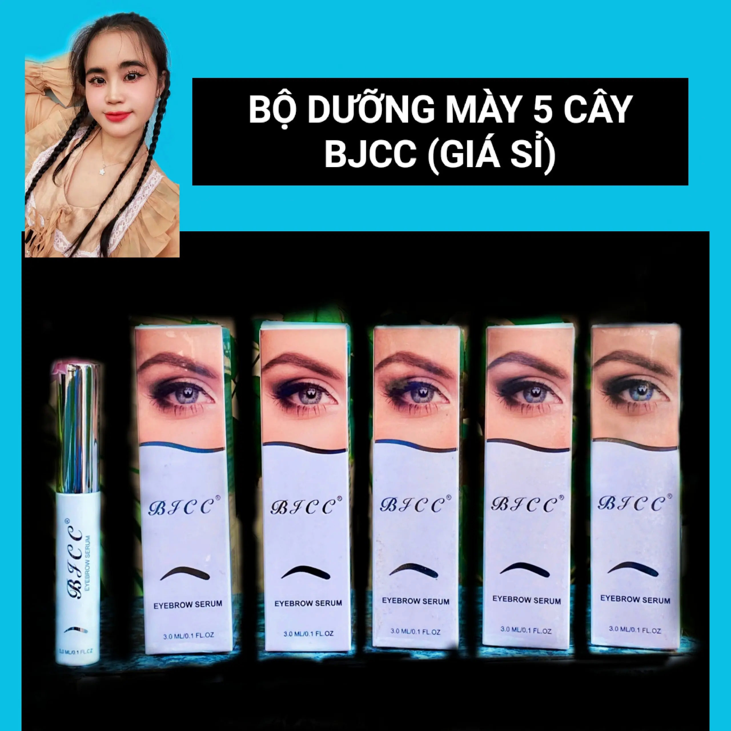 5 CÂY DƯỠNG MÀY BJCC 3ML (GIÁ SỈ) HỖ TRỢ MỌC LÔNG MÀY, HỖ TRỢ CHẮC KHỎE LÔNG MÀY