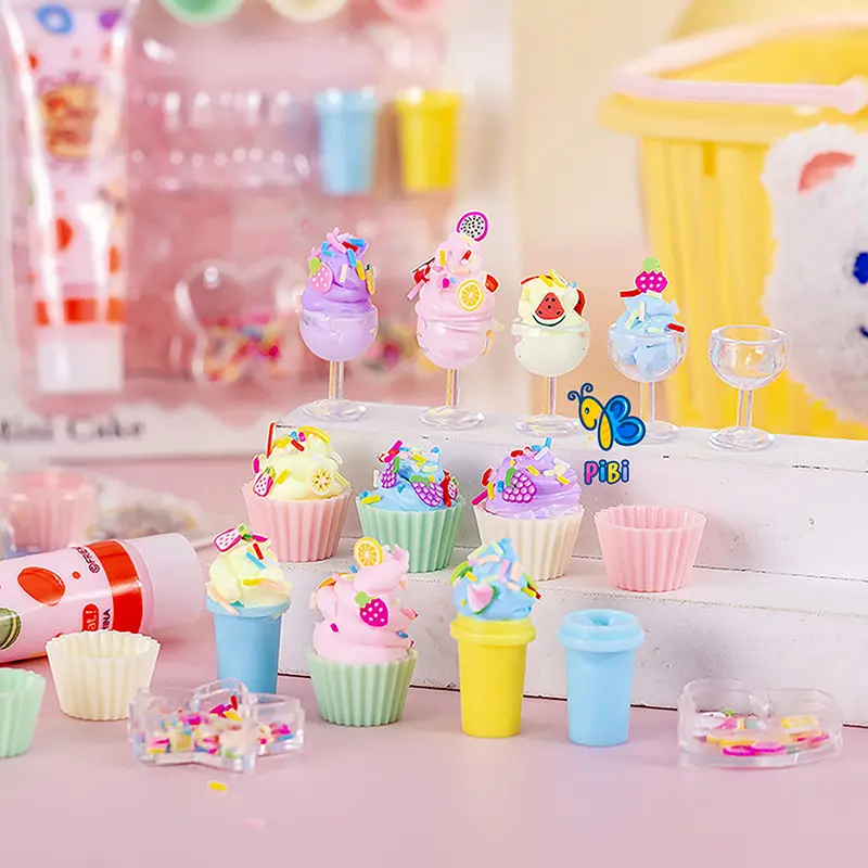 PIBI - DIY Cupcake mini / Deco Cream /Clay / Art and Craft for kids / Mainan Edukasi Anak Ice Toys 0