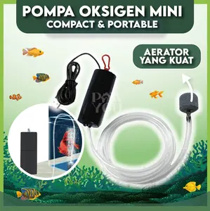 Aerator Aquarium Silicone Case USB Pompa Udara Akuarium Ikan Airator Senyap Gelembung