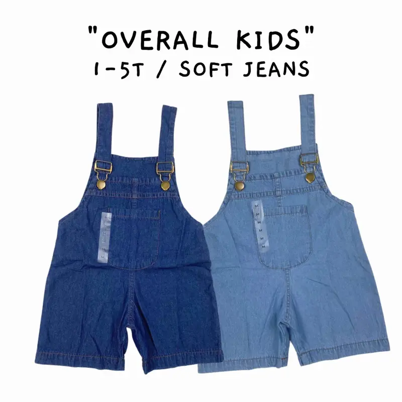 OVERALL PANTS JEANS ANAK USIA 2 - 5 TAHUN / BAJU MONYETAN ANAK JEANS / JUMPER ANAK UNISEX / BAJU KODOK ANAK 0