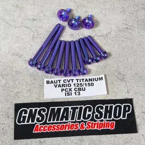 Set baut cvt titanium vario125/150 pcx150 beat stylo mio nmax aerox honda160cc