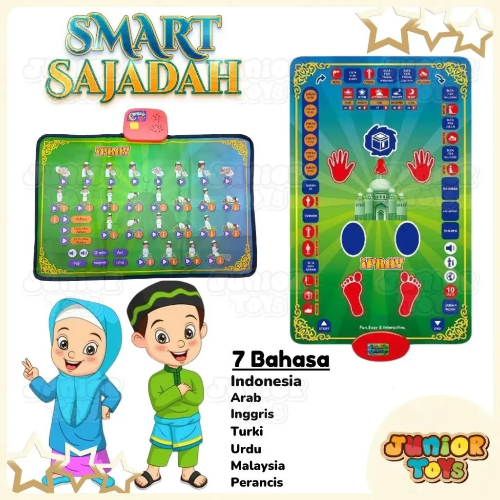 Smart Sajadah Anak Mainan Edukasi Muslim Digital Shalat Mat Sejadah Elektronik Suara Belajar Sholat Toys