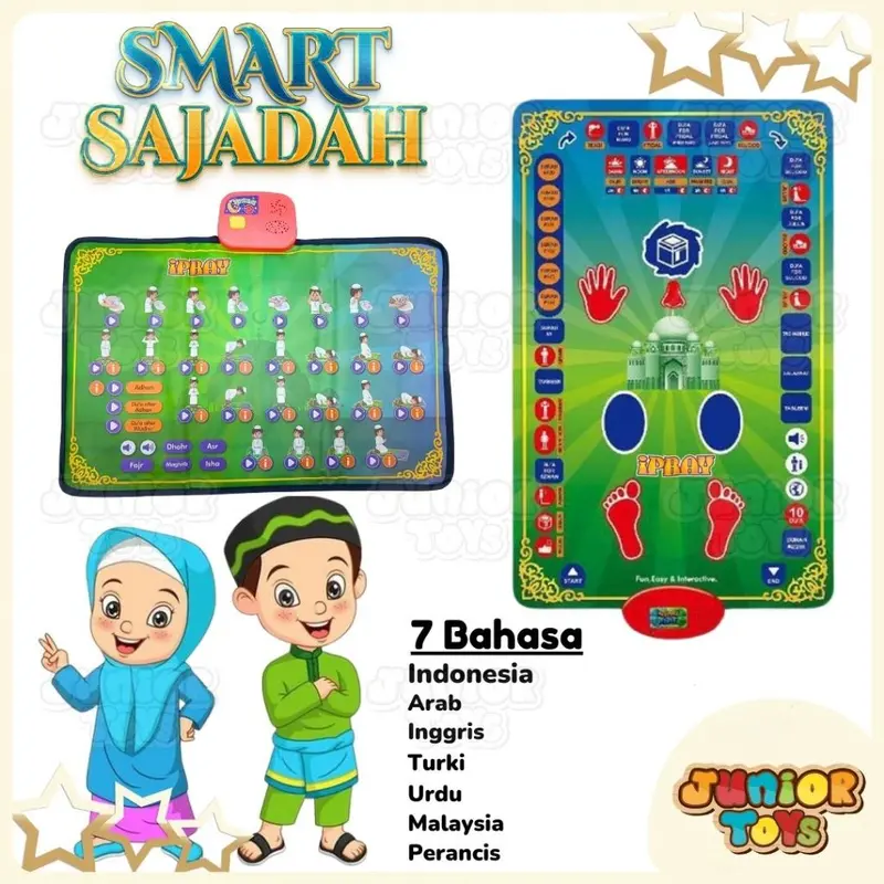 Smart Sajadah Anak Mainan Edukasi Muslim Digital Shalat Mat Sejadah Elektronik Suara Belajar Sholat Toys 0