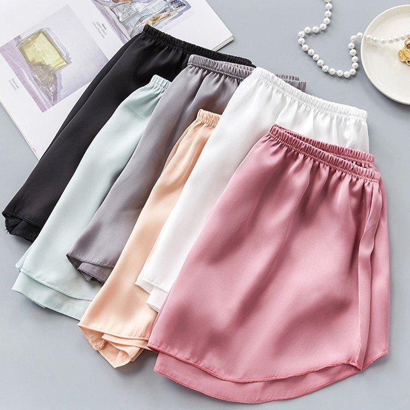 QUẦN ĐÙI LỤA NGỦ MẶC Ở NHÀ CHO NỮ, QUẦN ĐÙI MẶC TRONG VÁY CHẤT LỤA SATIN CAO CẤP MỀM MỊN Áo Tay Dài 0